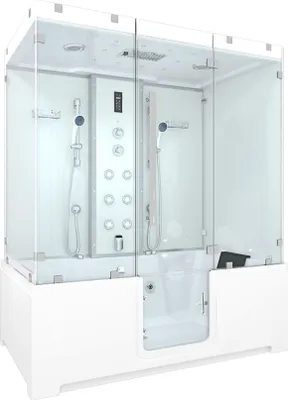 Produktbild von Kombination Badewanne Dusche K88-WS-EH-C-EA Duschtempel 180x100 cm OHNE Zusatzoption