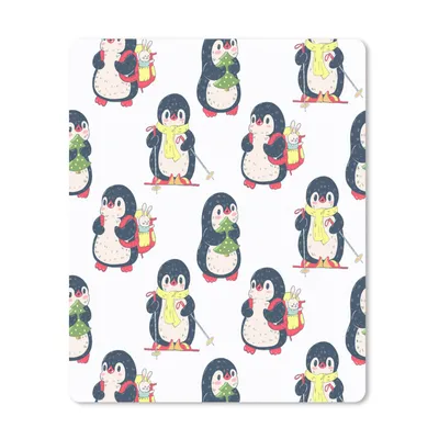 Produktbild von MuchoWow® Mauspad Mousepad Pinguin - Ski - Winter - Kind - Muster 30x40 cm - Mousepads - Maus Mat - Pad - Mausunterlage - Mausmatten