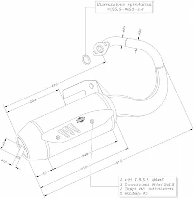 Image de Système d'échappement complet LeoVince SITO PLUS avec homologation, acier pour Peugeot Looxor 50 i.e. / METAL-X 50 / Squab / Trekker 50