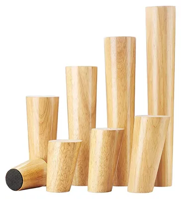 Immagine prodotto di Elzusha - Set di 4 piedini in legno da 10 cm per divani e tavoli