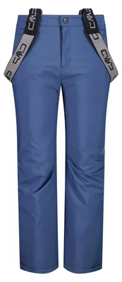 Imagen del producto de Pantalón de esquí para niños CMP, modelo Clima Protect, color azul, talla 116, con tirantes desmontables