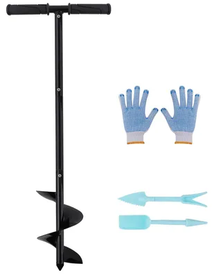Immagine prodotto di Omgoods - Set di trapani manuali da 150 mm per giardinaggio, con impugnatura antiscivolo