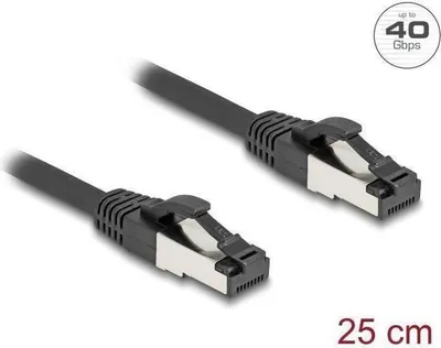 Produktbild von DeLOCK 80566, 0,25 m, Cat8.1, S/FTP (S-STP), RJ-45, RJ-45, Schwarz