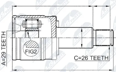 Produktbild von NTY Gelenksatz Antriebswelle Getriebeseitig für SUZUKI Grand Vitara I SUV (FT, HT) NPW-SU-005
