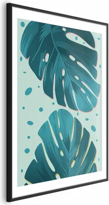 Produktbild von Posterpapier Poster - Dewy Leaves 40x60 cm Blätter b-A-0402-ao-a