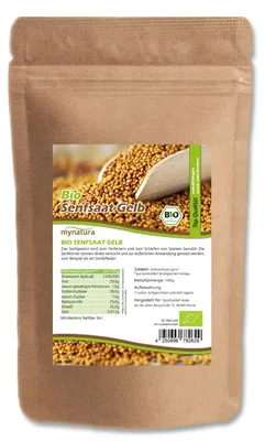 Produktbild von Mynatura  Senfsaat Gelb – in verschiedenen Größen - 1 Beutel