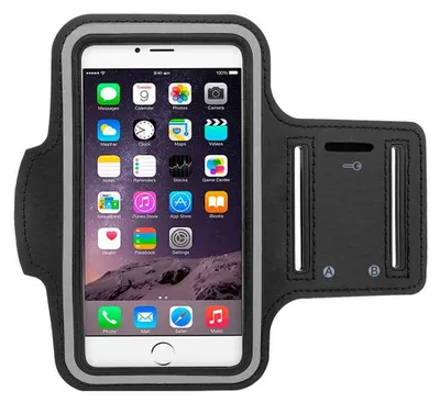 Productafbeelding van Sportarmband voor smartphones 140x67mm van neopreen zwart