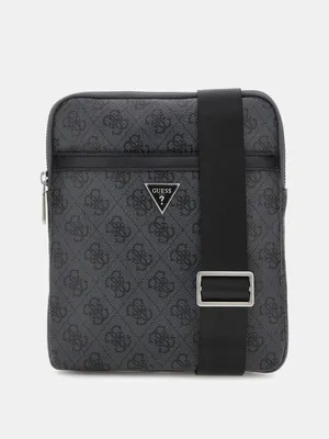 Produktbild von Guess Vezzola Smart Umhängetasche schwarz mit Muster 23,5 x 20 x 3,5