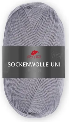 Produktbild von Pro Lana Sockenwolle uni 4-fädig 100 g/420 m 75% Schurwolle/25% Polyamid 434 mausgrau