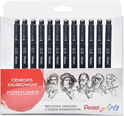 Obrázek produktu pro Cienkopisy kalibrowane Pentel S20P w etui
