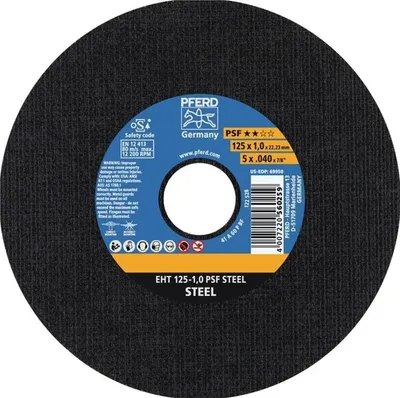 Image de PFERD Disque à tronçonner PSF STEEL Ø 125 x 2,4 mm droit - 61719026