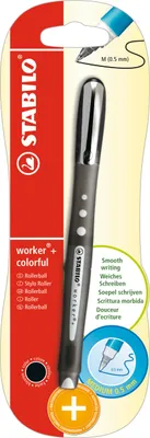 Produktbild von Tintenroller - STABILO worker+ colorful - medium - Einzelstift - schwarz