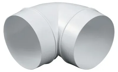 Obrázok produktu pre Koleno vodorovné okrúhle 90° Den Braven pr. 125 mm, ABS, biela