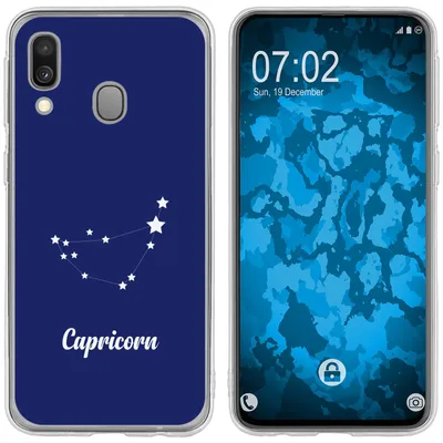 Produktbild von PhoneNatic Case kompatibel mit Samsung Galaxy A40 Silikon-Hülle SternzeichenCapricornus M7