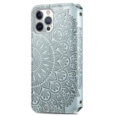Produktbild von König Design Hülle kompatibel mit Apple iPhone 12 / 12 Pro Kunstleder Handyhülle - Handy Case Grau