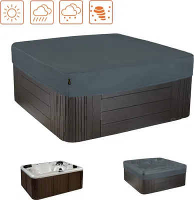Produktbild von HENTEX Whirlpool Abdeckung Whirlpool Outdoor aufblasbar SPA Hot Tub Pool, Grau, 230x230x25H cm