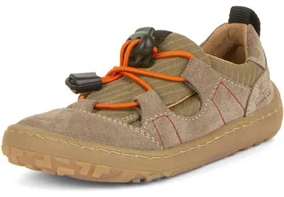 Produktbild von Froddo Barefoot Trekk Kinder Barfußschuhe mit Lederfutter Hellbraun/Olivgrün (Olive), G3130293-3