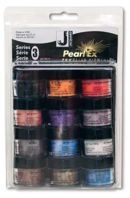 Obrázok produktu pre Sada žakárových pigmentov Pearl Ex - kreatívny prášok 12 kusov