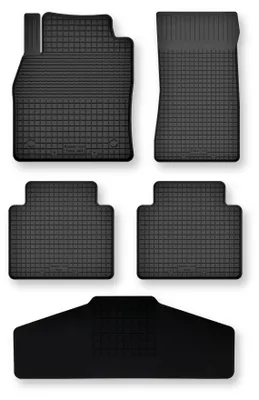 Obrázek produktu pro Gumové vaničkové autokoberce s tunelem pro: Nissan Note II 2012- černé 5 ks