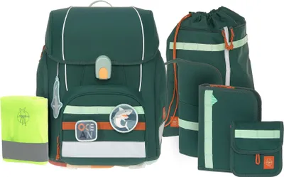 Produktbild von Lässig Schulranzen Set 7-teilig, Boxy Unique dark green Ocean Edition