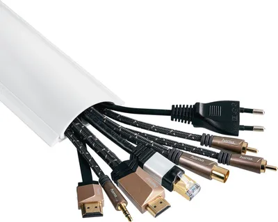 Produktbild von hama halbrund PVC Kabelkanal 100,0 cm wei