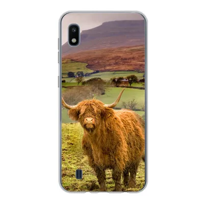 Produktbild von MuchoWow® Handyhülle Schutzhülle Hülle für Samsung Galaxy A10 Schottischer Highlander - Berg - Herbst Silikon Softcase Handy Hülle - Schutzhülle