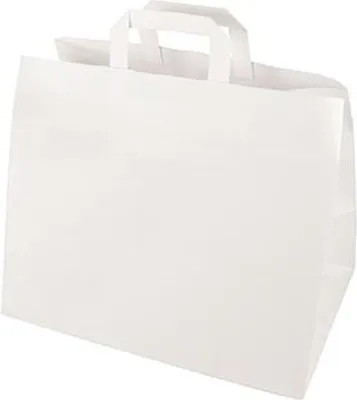 Produktbild von Papstar Papiertüten 27 x 32 x 21,5 cm weiß mit Tragegriff 8 x 50 Stück