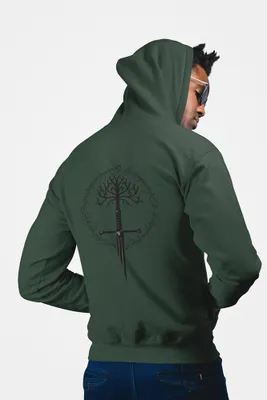 Produktbild von D&B Unisex Hoodie ZIPMO00083 Lord Of The Rings Waldgrün-Größe XL