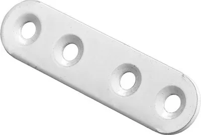 Image de Lot de 12 pattes d'assemblage acier blanc HETTICH L. 60 mm