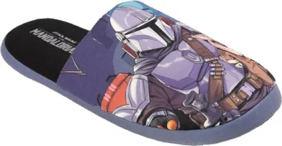 Produktbild von Star Wars: The Mandalorian - Herren Hausschuhe NS6645 (45,5 EU - 47 EU) (Schwarz/Blau)