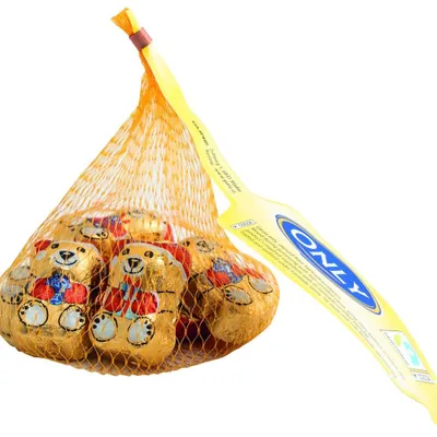 Produktbild von ONLY Weihnachtsgoldbären Milchschokolade mit Milchcremefüllung 80 g