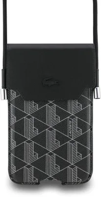Image de Pochette de téléphone à bandoulière Lacoste Universal « The Blend » - Noir