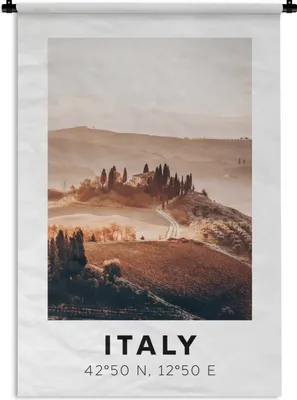 Produktbild von MuchoWow® Wandteppich Wandbehang Toskana - Italien - Sommer 60x90 cm Tapisserie Dekoration Wandtuch - Foto-Teppich - Abwaschbar