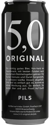 Obrázek produktu pro Oettinger Pilsener Original jemně hořké pivo v plechovce 500ml