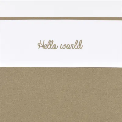 Produktbild von Meyco Hello World Babylaken 100 x 150 cm Taupe