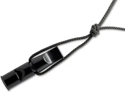 Produktbild von ACME Doppeltonpfeife mit Trill 641 6cm schwarz + Pfeifenband