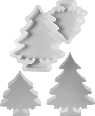 Produktbild von Silikon Gietformen - Weihnachtsdekoration - Tannenbaum - Gips - Weihnachtsbaum - Gietform - Festtage - Kreativ - Selbermachen - Weihnachten