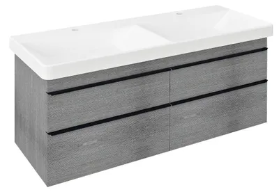 Produktbild von Sapho SITIA Doppelunterschrank 116x50x44,2cm, 4xSchublade, Silbereiche