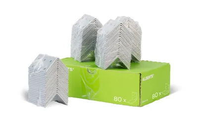 Produktbild von Alberts 80 x Lochplattenwinkel 40 x 40 x 60 mm – Stahl roh, sendzimirverzinkt