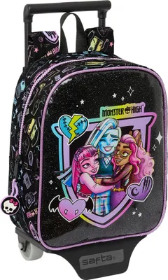 Immagine prodotto di Zaino scolastico con ruote Monster High Nero 22 x 27 x 10 cm