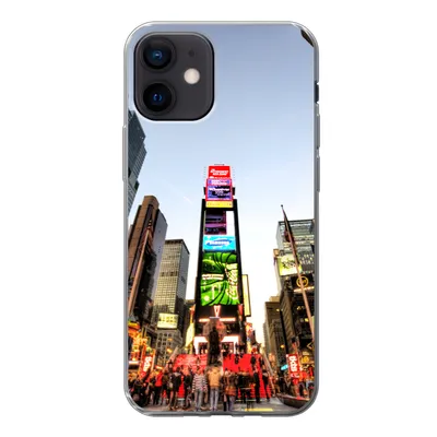 Produktbild von MuchoWow® Handyhülle Schutzhülle Hülle für iPhone 12 New York - Nacht - Platz Silikon Softcase Handy Hülle - Schutzhülle