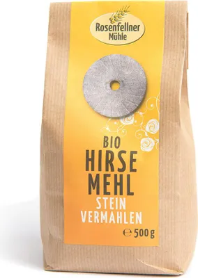 Produktbild von Hirsemehl auf Stein vermahlen 500g - 6er Vorteilspack von Rosenfellner Mühle