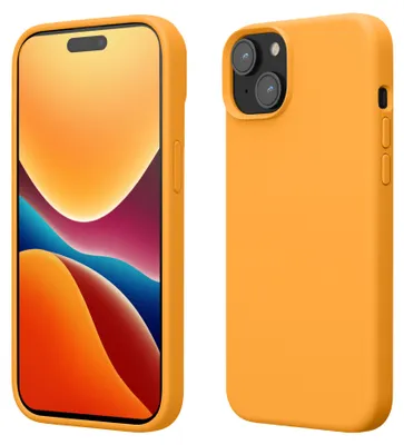 Produktbild von kwmobile Handyhülle für iPhone 15 Hülle, für iPhone 15 Case - Hülle Silikon - kabelloses Laden - Fruity Orange