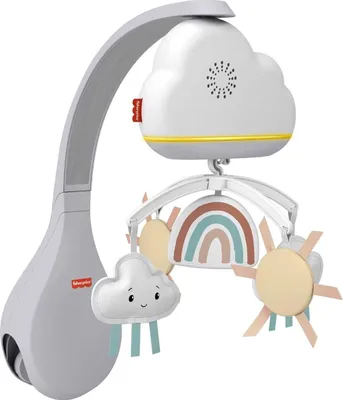 Produktbild von Mattel HBP40 - Fisher-Price - Babybett Regenbogen-Mobile und Spieluhr