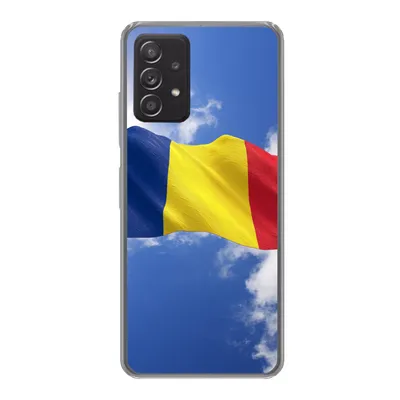 Produktbild von MuchoWow® Handyhülle Schutzhülle Hülle für Samsung Galaxy A33 5G Rumäniens Flagge weht am Himmel Silikon Softcase Handy Hülle - Kartenhalter