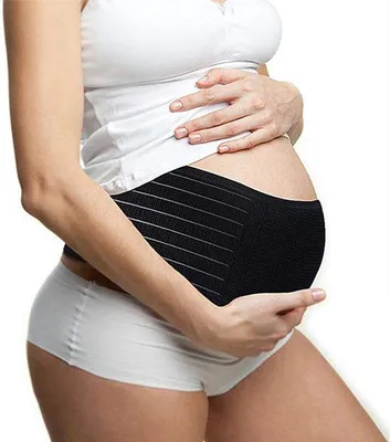 Zdjęcie produktu dla Wygodny pas ciążowy z podparciem pleców, zapewniający komfort i wsparcie.