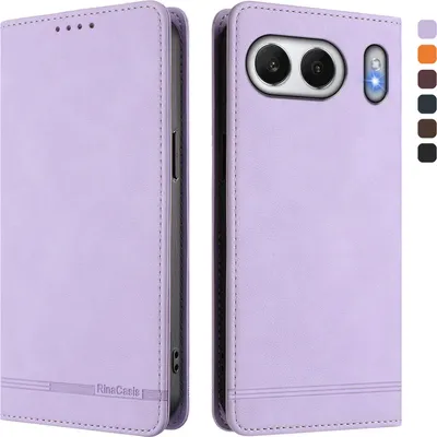 Obrázek produktu pro Pouzdro pro OnePlus Nord 4, retroPolyuretankožené flip pouzdro s stojánkem a přihrádkami na karty Fialový