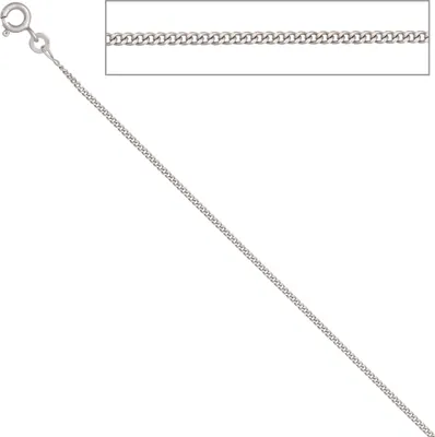 Produktbild von JOBO Panzerkette 585 Weißgold 1,3 mm 36 cm Gold Kette Halskette Federring