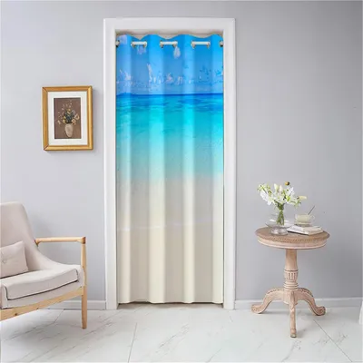Immagine prodotto di Tende oscuranti con passanti, 116x137 cm, colore sabbia, effetto termico, oscuranti, ideali per porte, antivento, divisori per ambienti