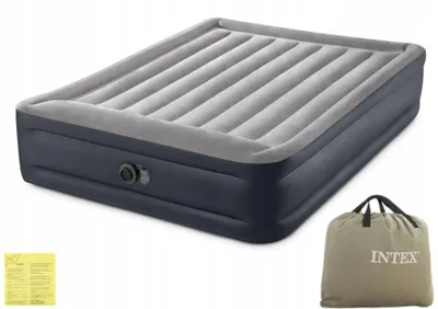 Produktbild von Intex Deluxe Pillow Rest Raised Doppelmatratze 152x203x42cm mit Pumpe